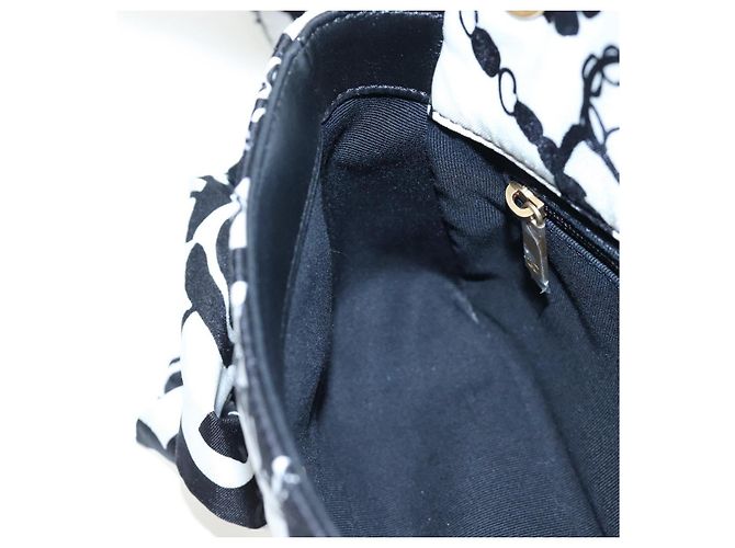 Borsa a tracolla con catena CHANEL Matelasse Satin 2way White Gold CC Auth 195250M Bianco D'oro - vista 28
