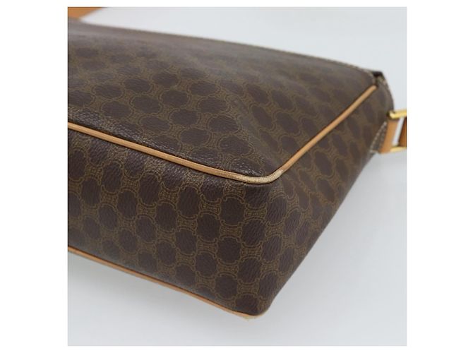 Céline Borsa a tracolla CELINE Macadam PVC Pelle Marrone Tono Oro Auth 196129 - vista 15
