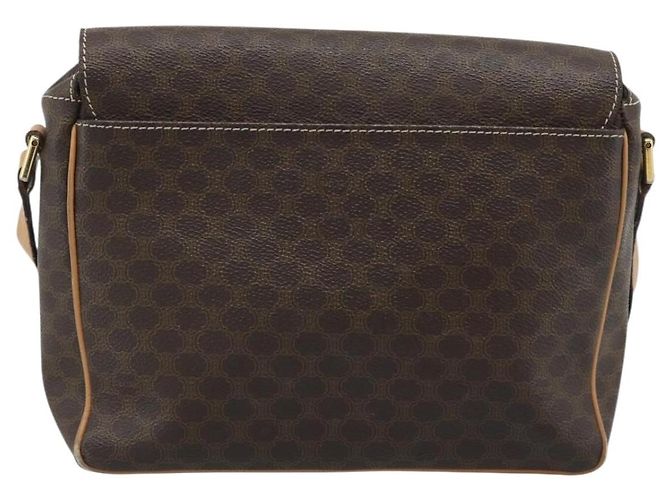 Céline Borsa a tracolla CELINE Macadam PVC Pelle Marrone Tono Oro Auth 196129 - vista 2