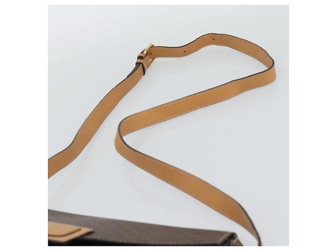 Céline Borsa a tracolla CELINE Macadam PVC Pelle Marrone Tono Oro Auth 196129 - vista 8