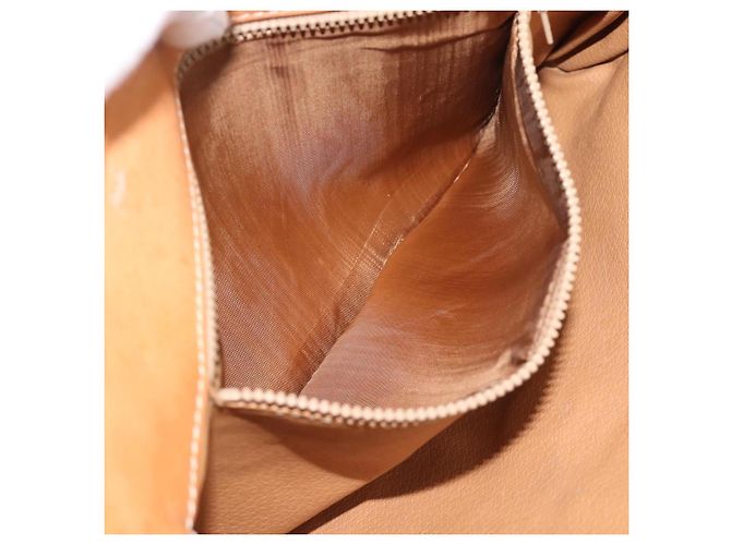Céline Borsa a pochette CELINE Macadam PVC Beige Gold Auth 194369 D'oro - vista 10