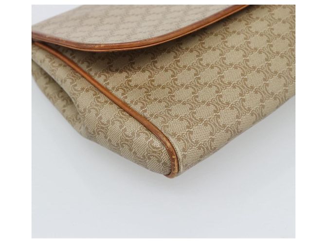 Céline Borsa a pochette CELINE Macadam PVC Beige Gold Auth 194369 D'oro - vista 14