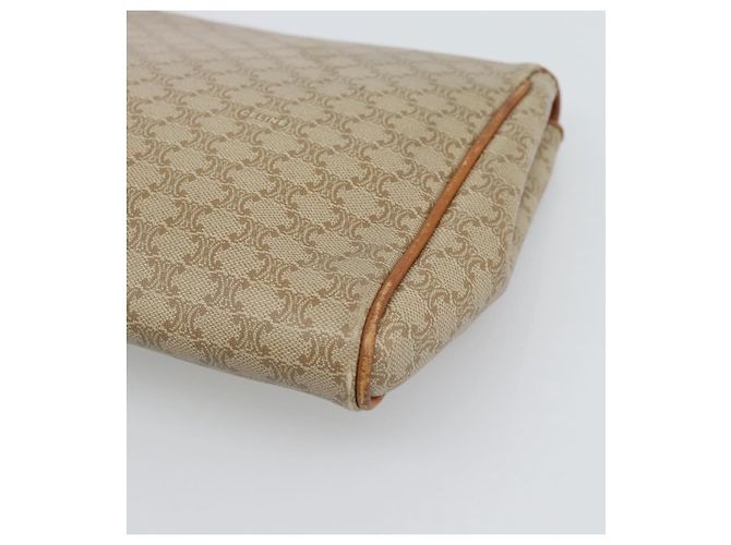 Céline Borsa a pochette CELINE Macadam PVC Beige Gold Auth 194369 D'oro - vista 15