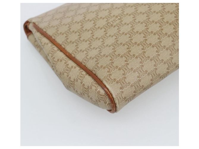 Céline Borsa a pochette CELINE Macadam PVC Beige Gold Auth 194369 D'oro - vista 16