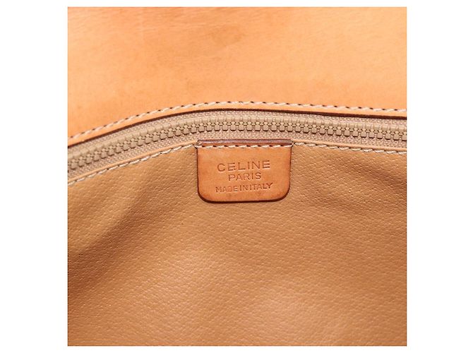 Céline Borsa a pochette CELINE Macadam PVC Beige Gold Auth 194369 D'oro - vista 17