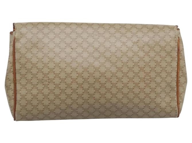 Céline Borsa a pochette CELINE Macadam PVC Beige Gold Auth 194369 D'oro - vista 2