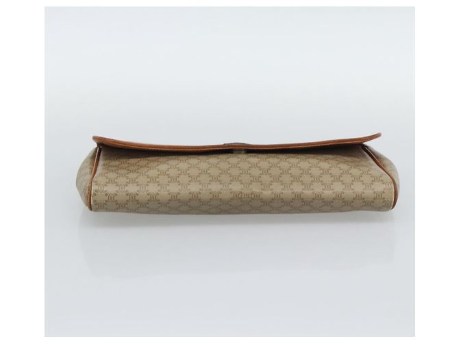 Céline Borsa a pochette CELINE Macadam PVC Beige Gold Auth 194369 D'oro - vista 6