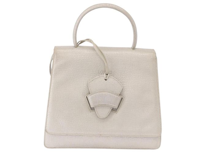 Borsa LOEWE Barcelona in pelle 2way Argento Auth ka5685V - vista 13