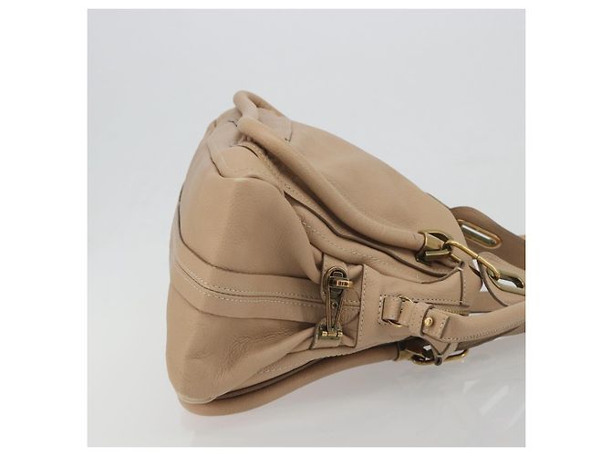 Chloé Borsa a Mano Chloe Paraty in Pelle 2 in 1 Beige Oro Auth 195425A - vista 3