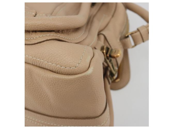 Chloé Borsa a Mano Chloe Paraty in Pelle 2 in 1 Beige Oro Auth 195425A - vista 9