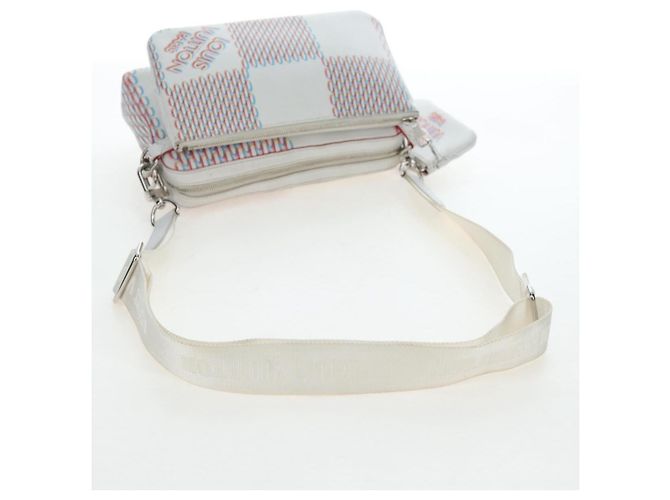 Borsa Messenger LOUIS VUITTON Damier Giant Spray Trio White M20665 Auth BA14102V Bianco - vista 10