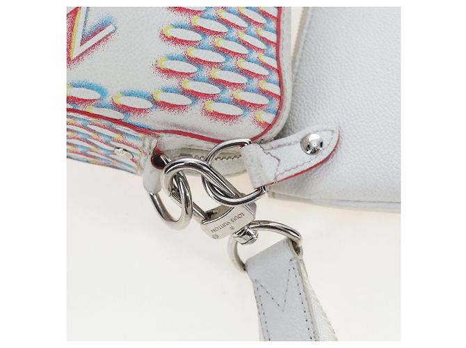 Borsa Messenger LOUIS VUITTON Damier Giant Spray Trio White M20665 Auth BA14102V Bianco - vista 23