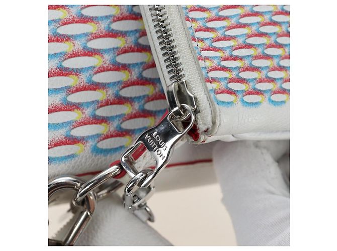 Borsa Messenger LOUIS VUITTON Damier Giant Spray Trio White M20665 Auth BA14102V Bianco - vista 25