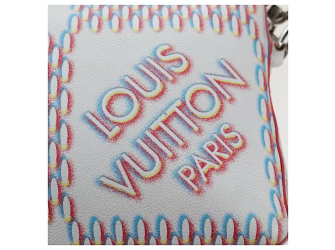 Borsa Messenger LOUIS VUITTON Damier Giant Spray Trio White M20665 Auth BA14102V Bianco - vista 4