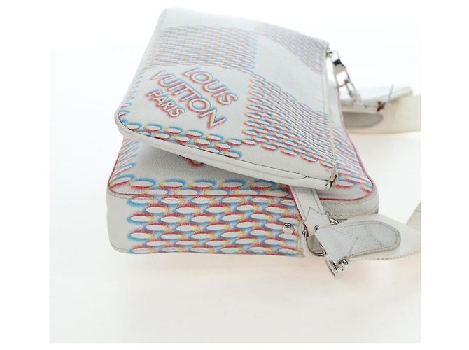 Borsa Messenger LOUIS VUITTON Damier Giant Spray Trio White M20665 Auth BA14102V Bianco - vista 8