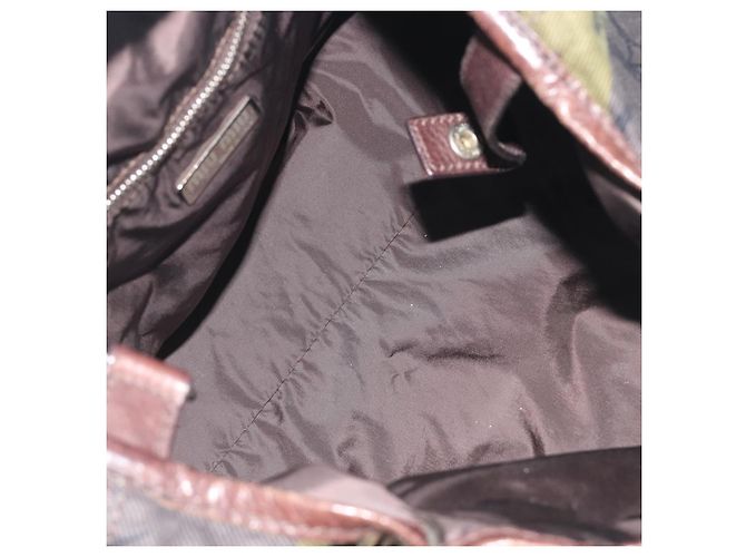 Borsa Tote Miu Miu Canvas Green Silver Auth 195073A Argento Verde - vista 10