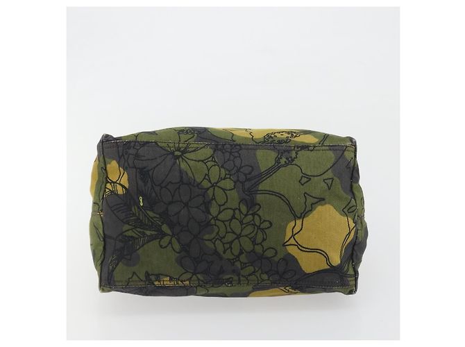 Borsa Tote Miu Miu Canvas Green Silver Auth 195073A Argento Verde - vista 5