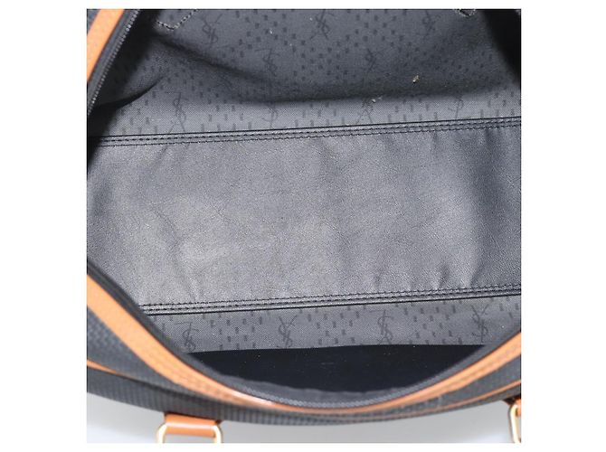 Borsa Boston SAINT LAURENT PVC Nero Oro Auth bs36716 D'oro - vista 11