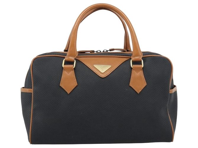 Borsa Boston SAINT LAURENT PVC Nero Oro Auth bs36716 D'oro - vista 13