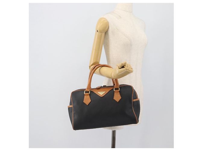 Borsa Boston SAINT LAURENT PVC Nero Oro Auth bs36716 D'oro - vista 20