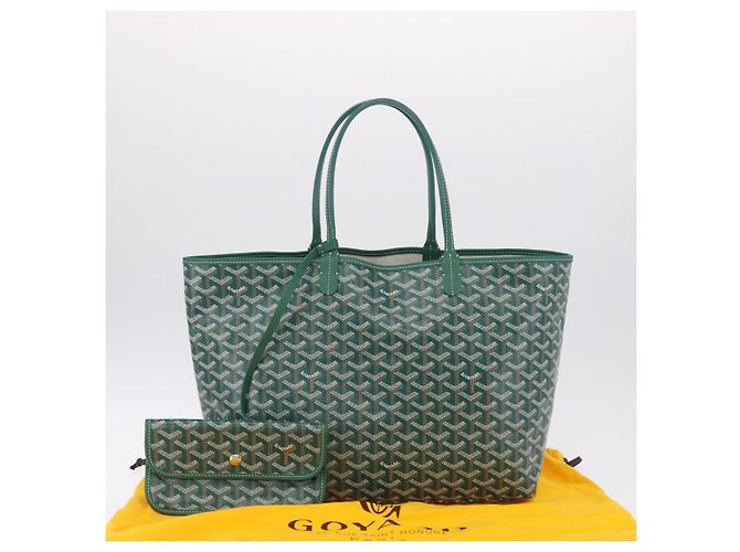 Borsa tote Saint Louis PM in PVC Herringbone GOYARD verde Auth BA14601SM - vista 12