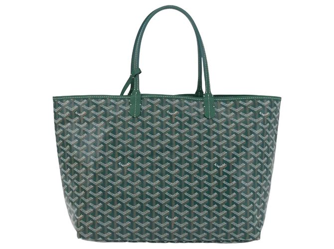 Borsa tote Saint Louis PM in PVC Herringbone GOYARD verde Auth BA14601SM - vista 13