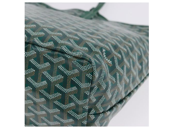 Borsa tote Saint Louis PM in PVC Herringbone GOYARD verde Auth BA14601SM - vista 14