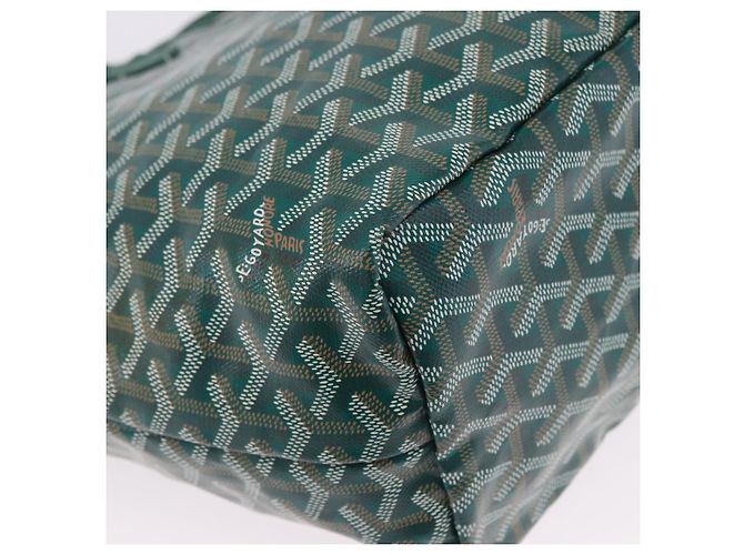 Borsa tote Saint Louis PM in PVC Herringbone GOYARD verde Auth BA14601SM - vista 15