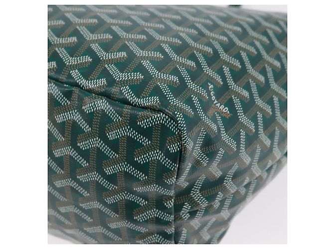 Borsa tote Saint Louis PM in PVC Herringbone GOYARD verde Auth BA14601SM - vista 16