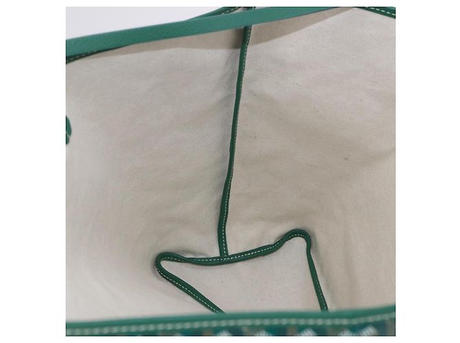 Borsa tote Saint Louis PM in PVC Herringbone GOYARD verde Auth BA14601SM - vista 17