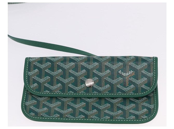 Borsa tote Saint Louis PM in PVC Herringbone GOYARD verde Auth BA14601SM - vista 19