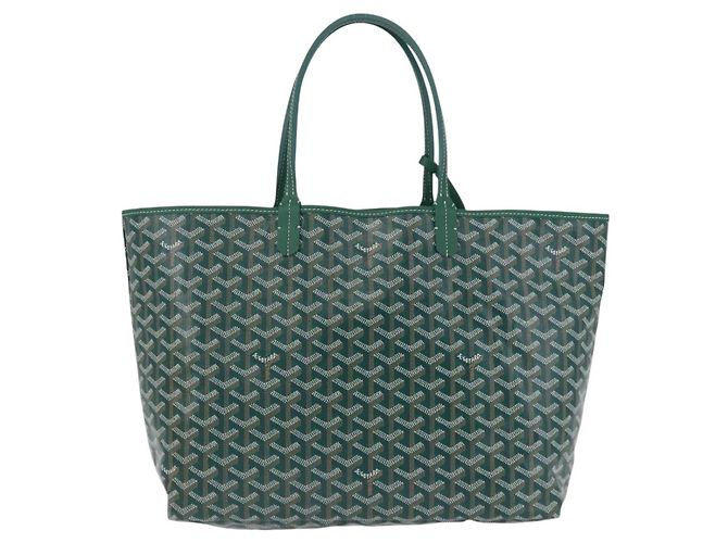 Borsa tote Saint Louis PM in PVC Herringbone GOYARD verde Auth BA14601SM - vista 2