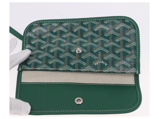Borsa tote Saint Louis PM in PVC Herringbone GOYARD verde Auth BA14601SM - vista 21