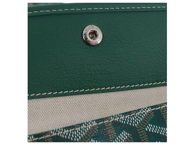 Borsa tote Saint Louis PM in PVC Herringbone GOYARD verde Auth BA14601SM - vista 22