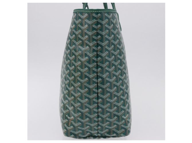 Borsa tote Saint Louis PM in PVC Herringbone GOYARD verde Auth BA14601SM - vista 3