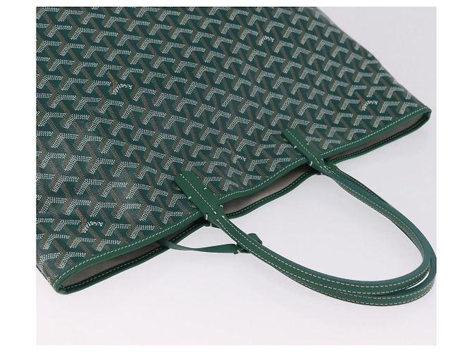 Borsa tote Saint Louis PM in PVC Herringbone GOYARD verde Auth BA14601SM - vista 6