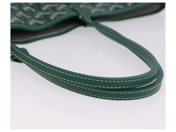 Borsa tote Saint Louis PM in PVC Herringbone GOYARD verde Auth BA14601SM - vista 7