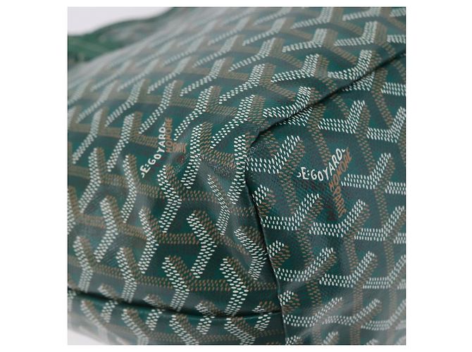 Borsa tote Saint Louis PM in PVC Herringbone GOYARD verde Auth BA14601SM - vista 9