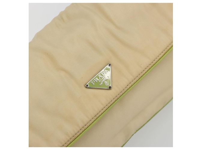 Borsa a Spalla PRADA Nylon Beige Argento Autentica 194981A - vista 18
