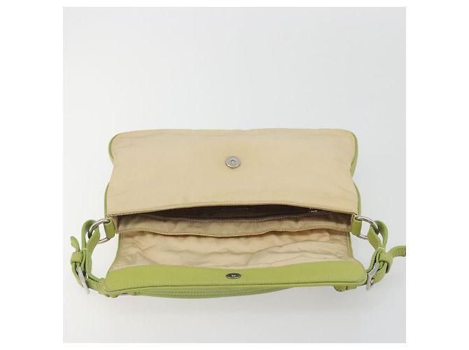 Borsa a Spalla PRADA Nylon Beige Argento Autentica 194981A - vista 19