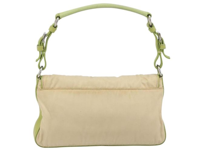 Borsa a Spalla PRADA Nylon Beige Argento Autentica 194981A - vista 2