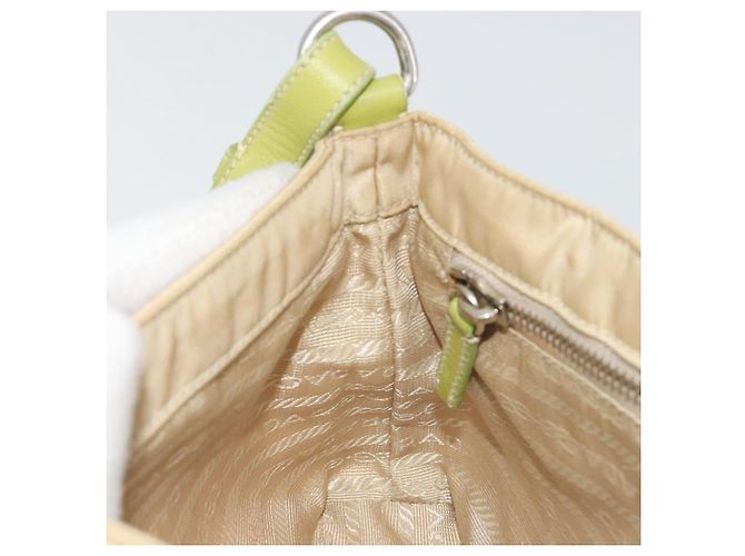 Borsa a Spalla PRADA Nylon Beige Argento Autentica 194981A - vista 22