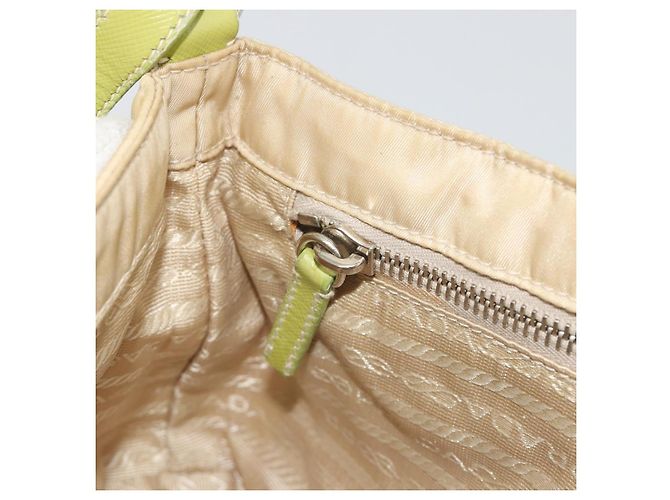 Borsa a Spalla PRADA Nylon Beige Argento Autentica 194981A - vista 23