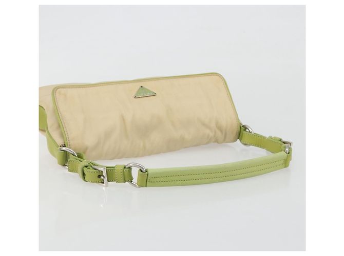 Borsa a Spalla PRADA Nylon Beige Argento Autentica 194981A - vista 7
