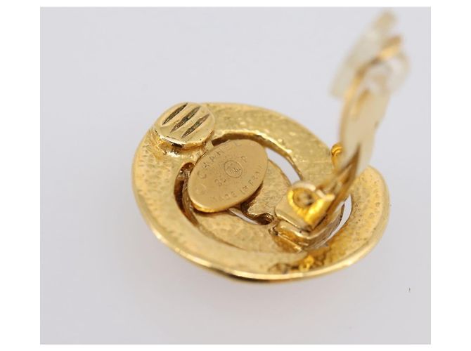 Orecchini CHANEL metallo Gold CC Auth 195950V D'oro - vista 11