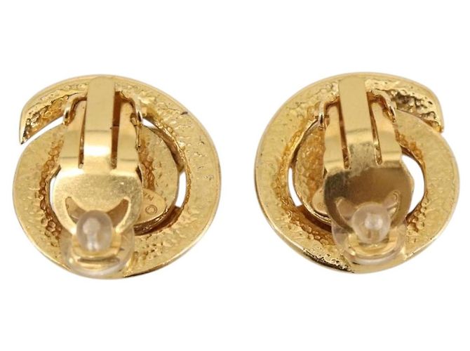 Orecchini CHANEL metallo Gold CC Auth 195950V D'oro - vista 2