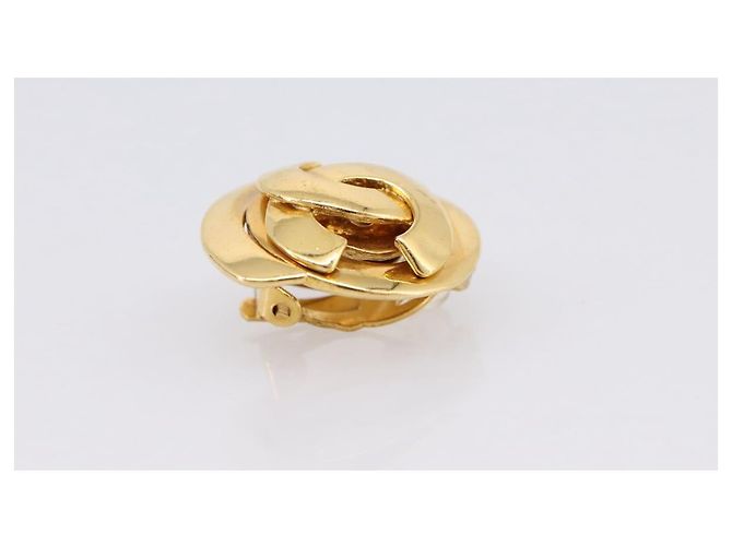 Orecchini CHANEL metallo Gold CC Auth 195950V D'oro - vista 3