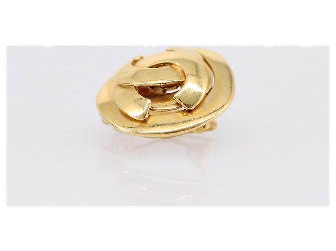 Orecchini CHANEL metallo Gold CC Auth 195950V D'oro - vista 4