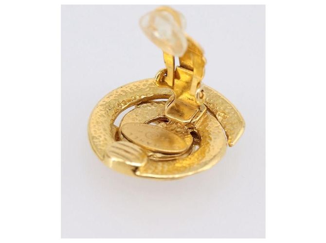 Orecchini CHANEL metallo Gold CC Auth 195950V D'oro - vista 6