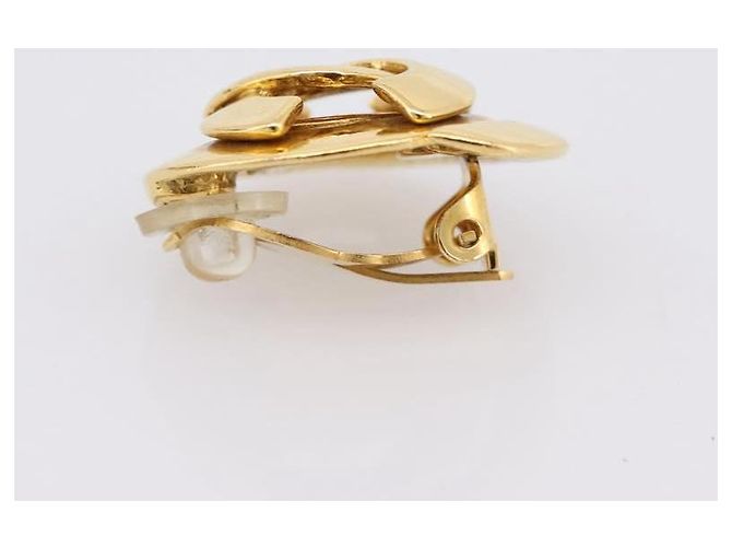 Orecchini CHANEL metallo Gold CC Auth 195950V D'oro - vista 9